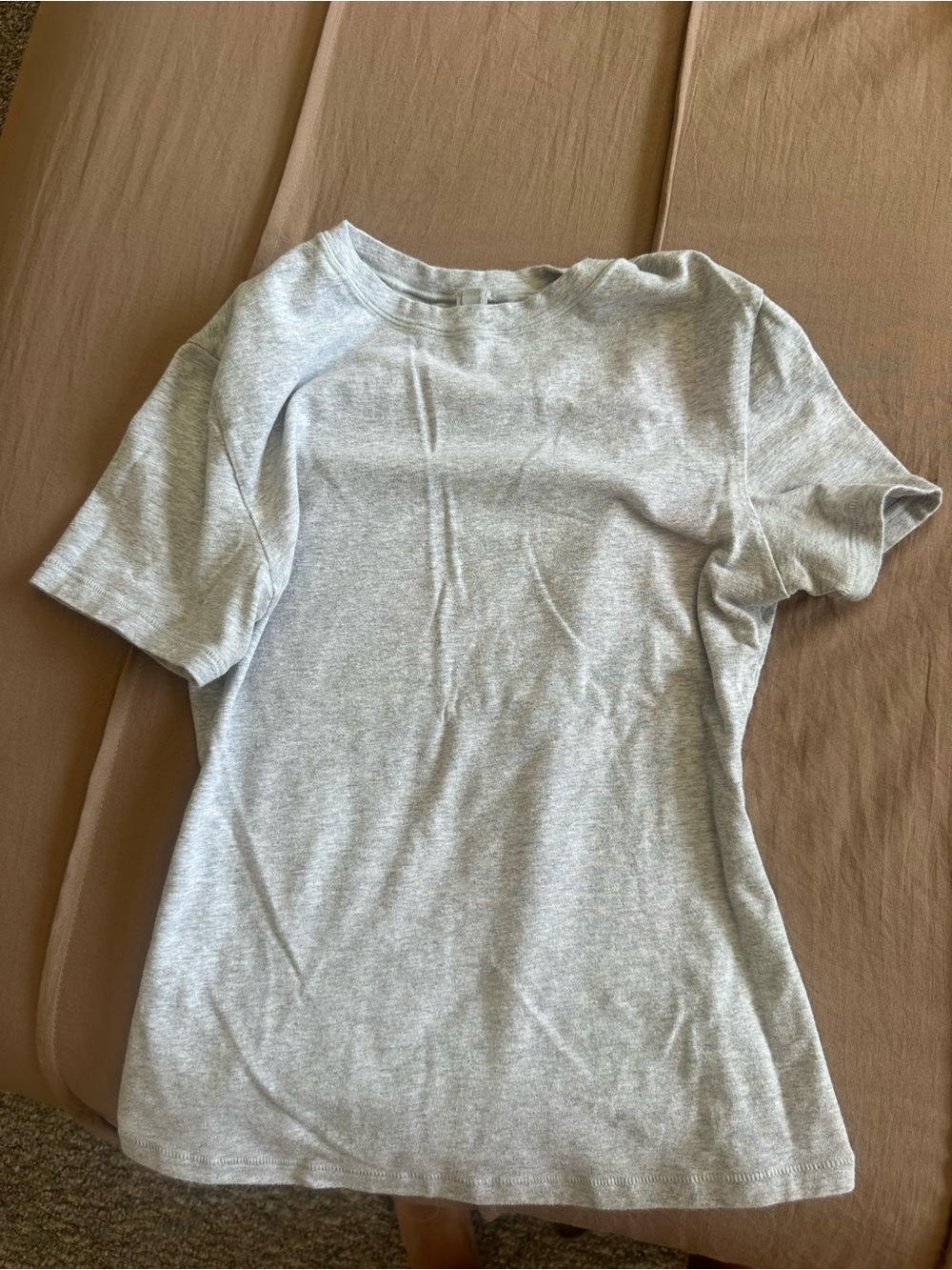SKIMS Light Gray Short Sleeve Crew Tee